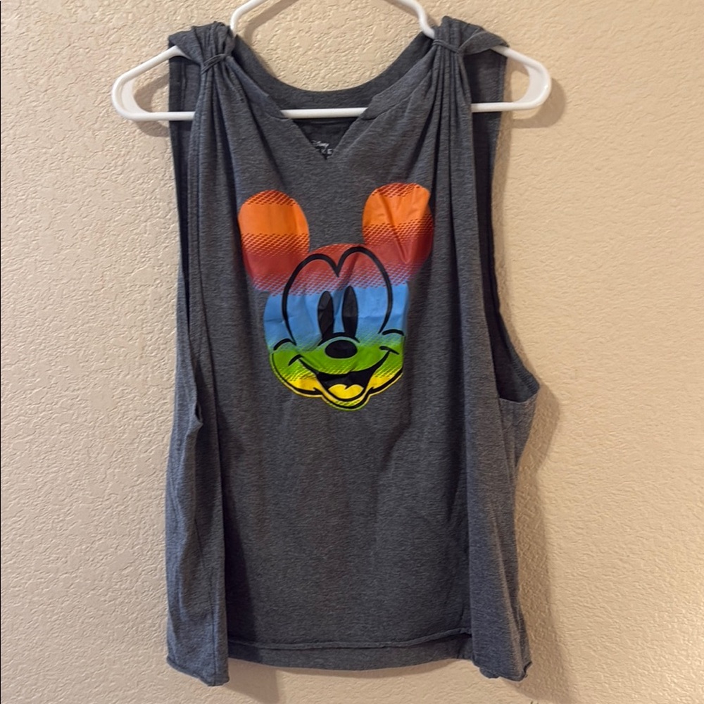 Women’s Disney Gray Athletic Tank Top with Modern Design